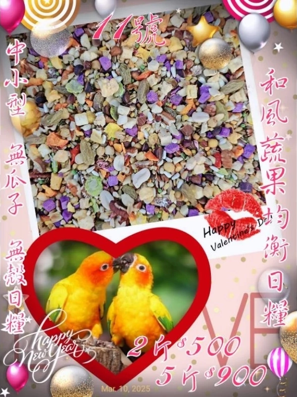 11號/鸚鵡日糧/熟化料 《中小型無瓜子款》
