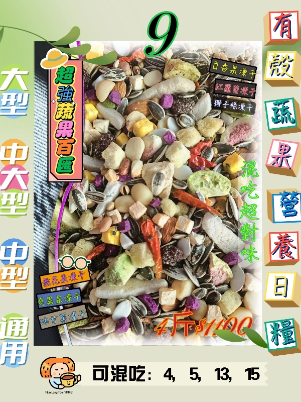 【09號】✨️超級堅果蔬果百匯✨️ ((蔬果🥕🥝))有殼日糧👍