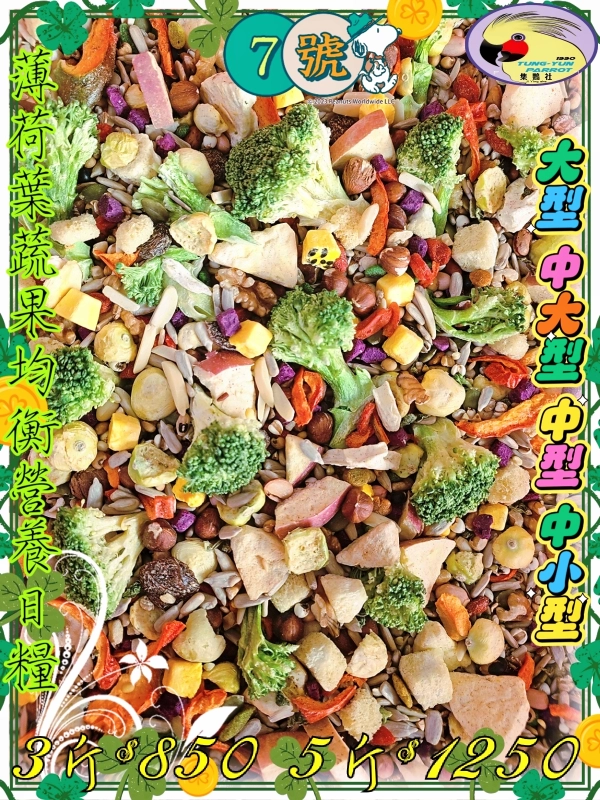 【07號】添加"🍃薄荷葉"🍃兼具日常保養呼吸道*消化道//蔬果凍干均衡日糧 ((無殼款))👍