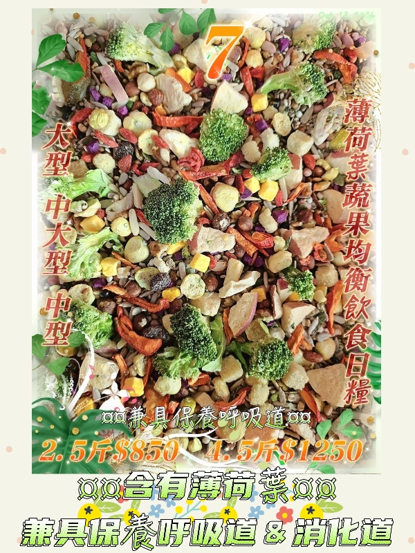 【07號】✨️"薄荷葉"🍃兼具日常保養🔸️呼吸道🔸️消化道🔸️//蔬果凍干均衡日糧✨️ ((無殼款))👍